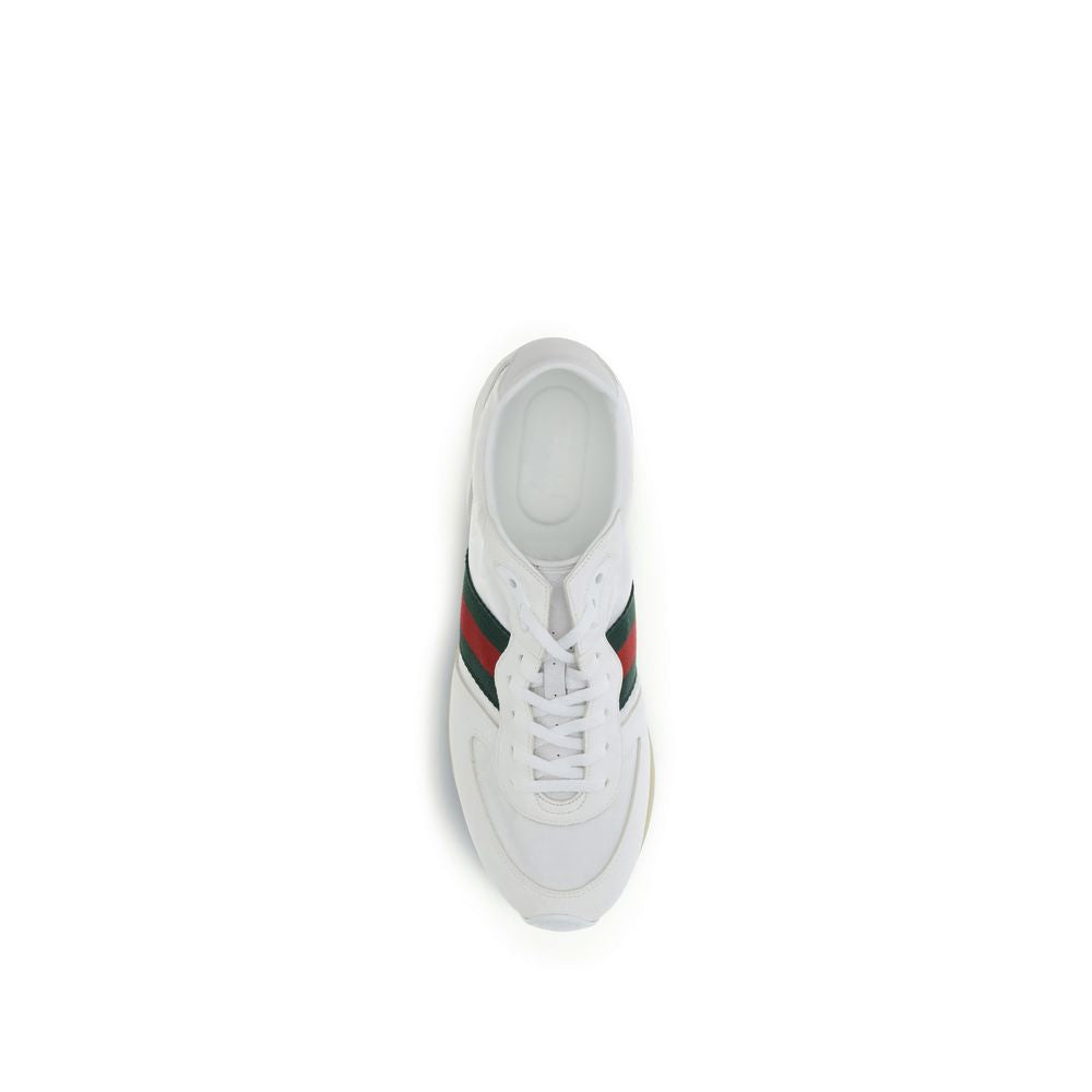 Gucci White Polyamide Athletic Sneakers