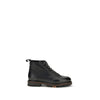 Santoni Black Calf Leather Bos Taurus Lace-Up Boots