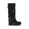Dolce & Gabbana Black Calf Leather Bos Taurus Lace-Up Boots