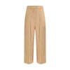 Max Mara Beige Fleece Wool Casual Pants