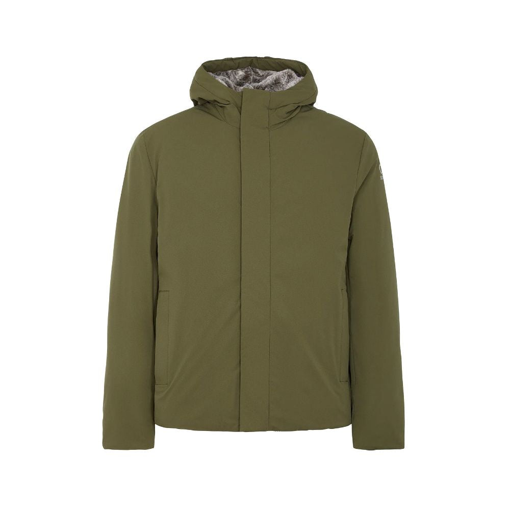 Suns Green Polyester Jackets & Coat