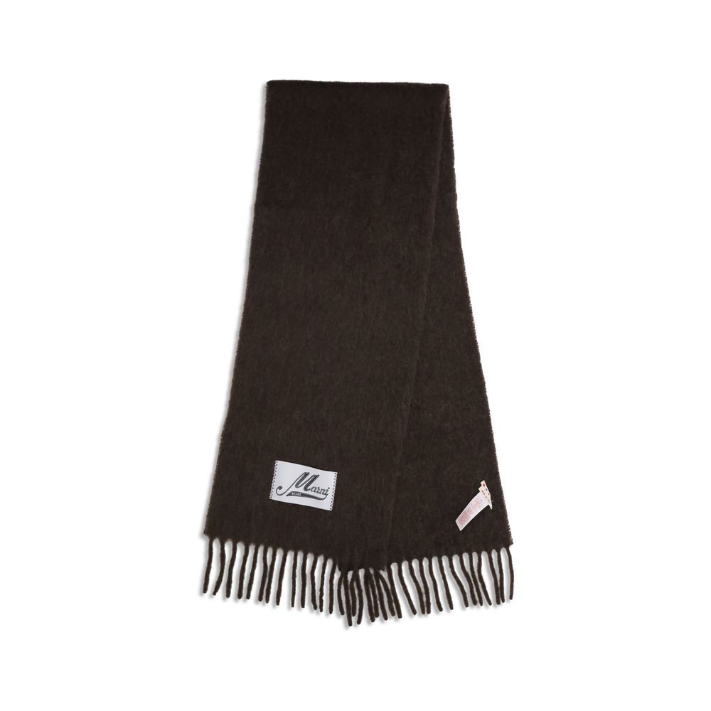 Marni Brown Wool Scarf