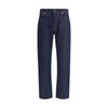 Stone Island Blue Cotton Cropped Jeans