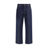 Stone Island Blue Cotton Straight-Leg Jeans