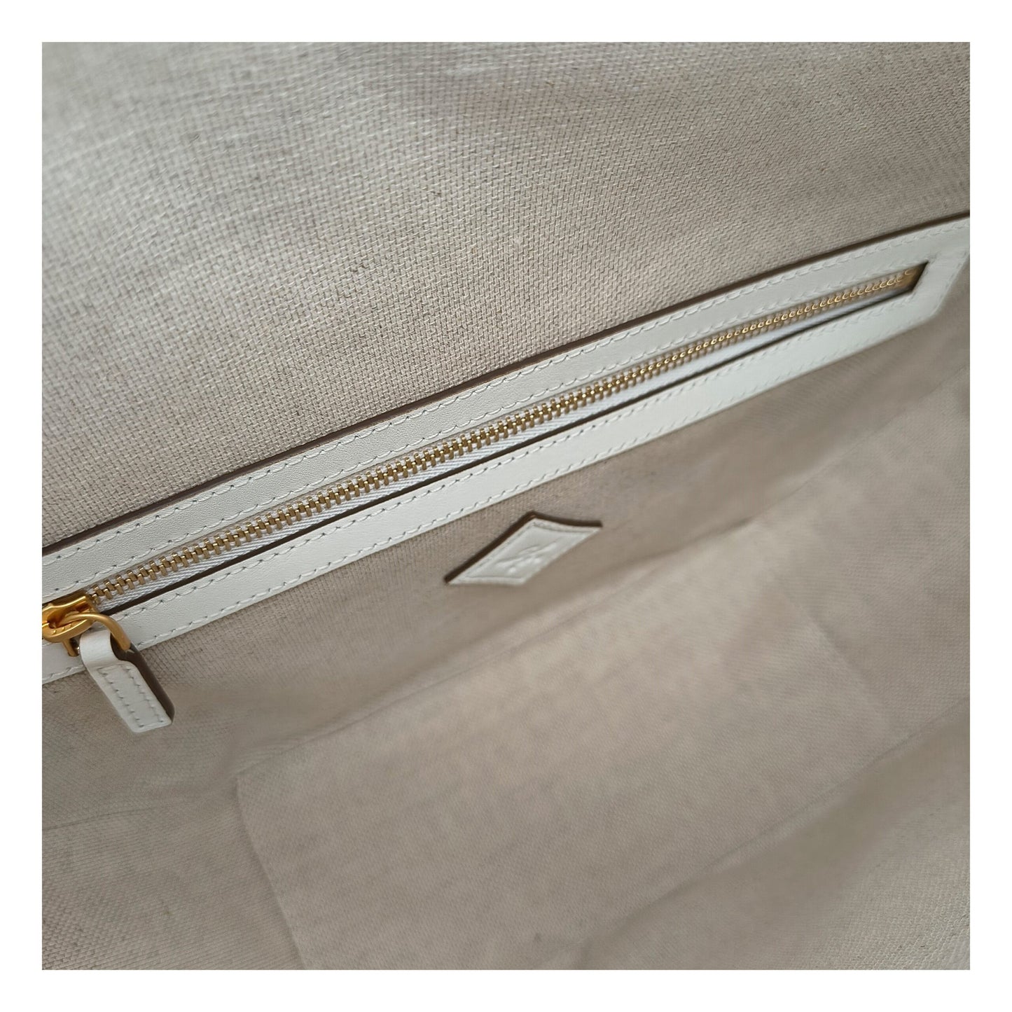 MCM Beige Raffia Shoulder Bag