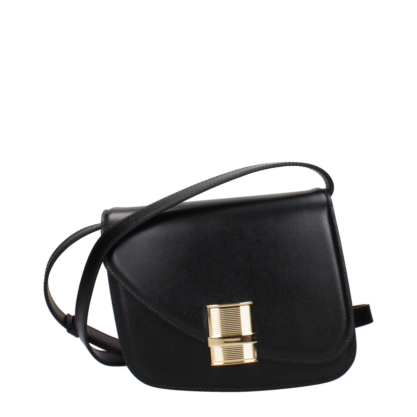Salvatore Ferragamo Black Leather Crossbody Bag