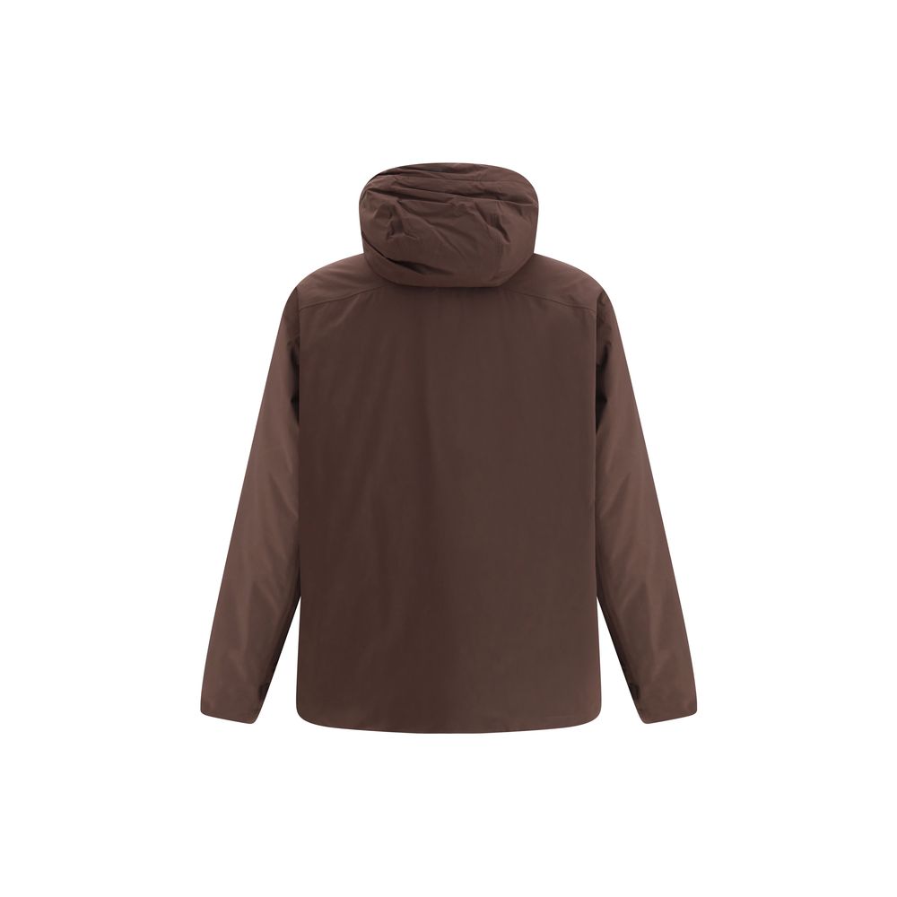 LAMINAR Brown Nylon Full-Length Jacket