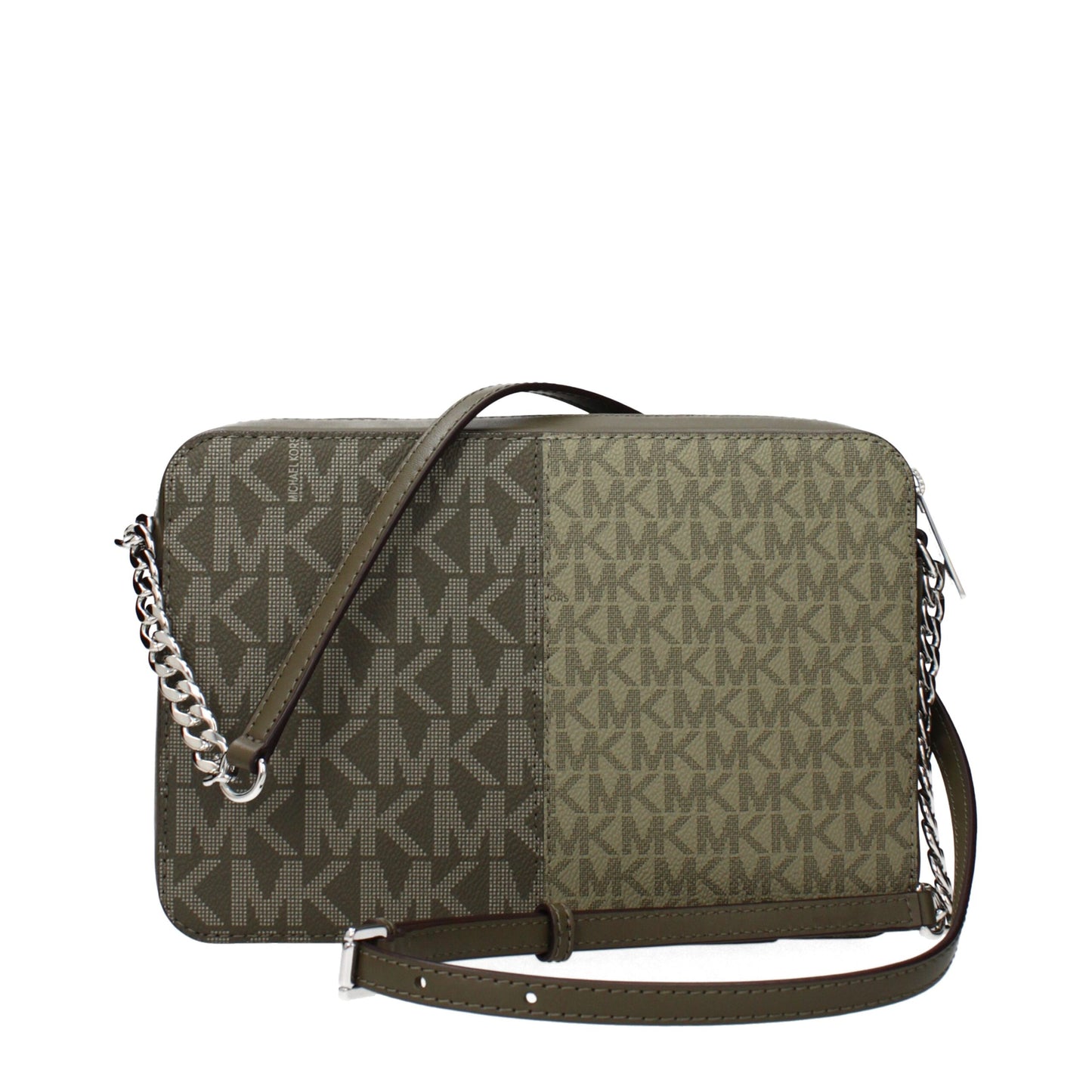 Michael Kors Grøn Stoff Crossbody Taske