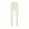 Brunello Cucinelli Cream Cotton Casual Pants