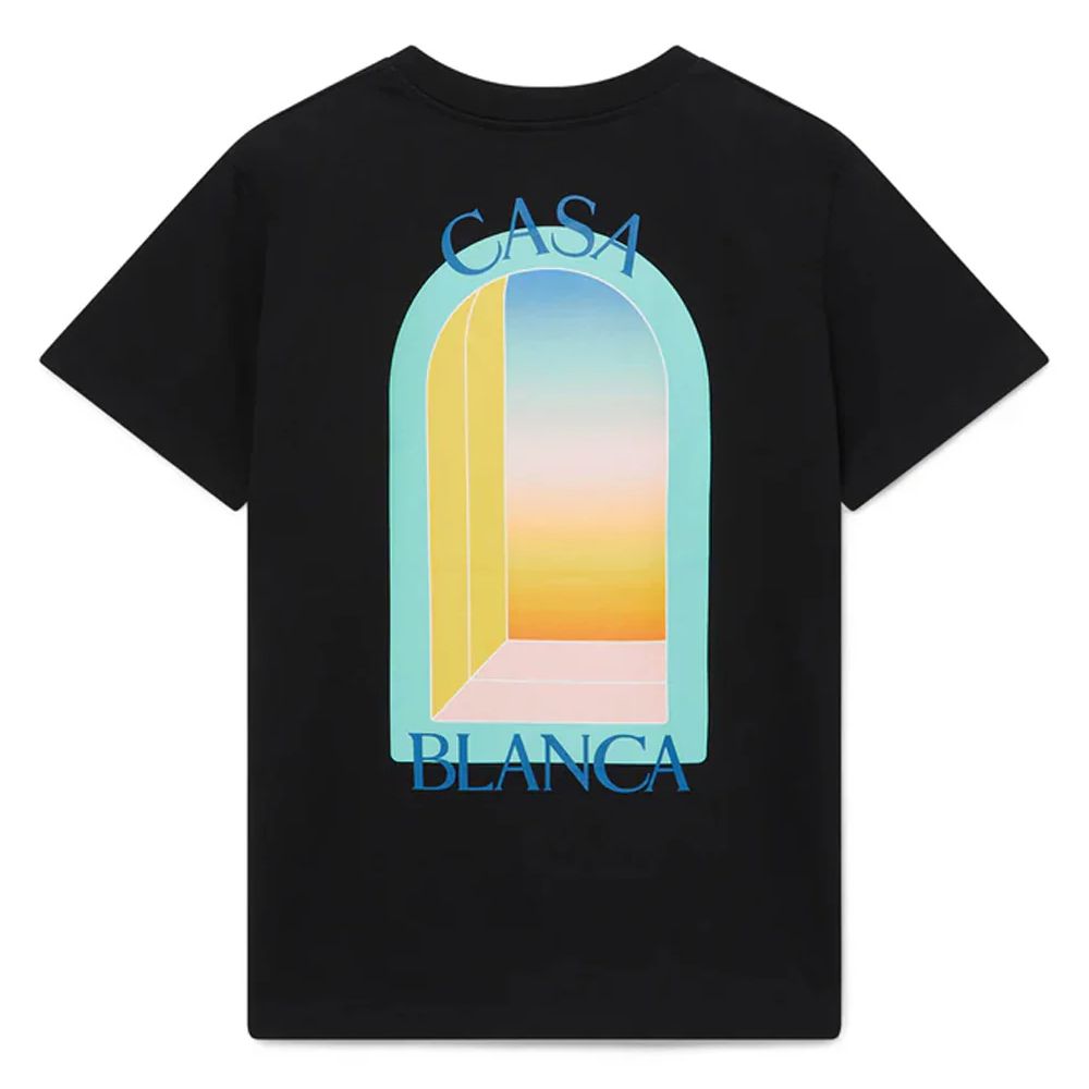 Casablanca Black Cotton T-Shirt