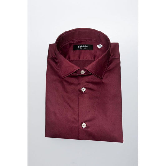 Baldinini Trend Red Cotton Men Shirt