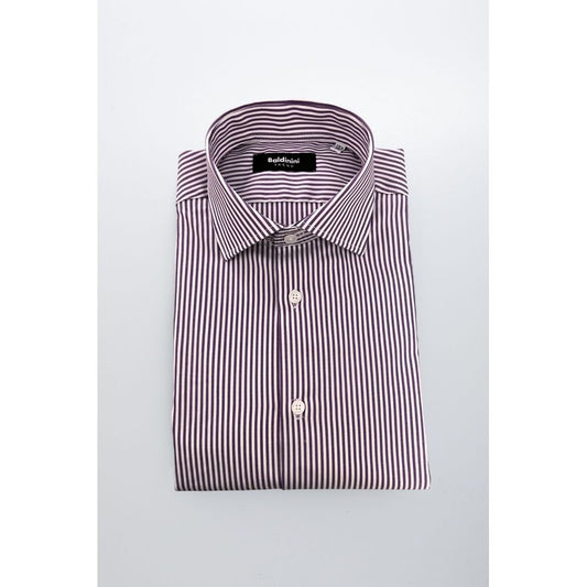 Baldinini Trend Purple Cotton Men Shirt