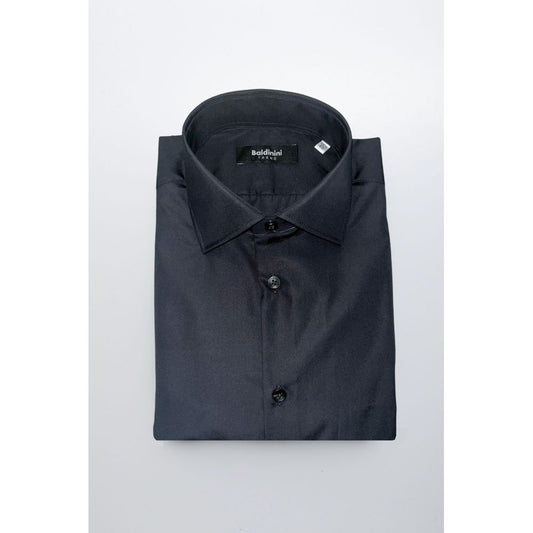 Baldinini Trend Black Cotton Men's Shirt