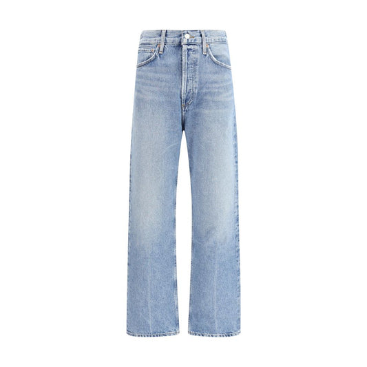 Agolde Blue Cotton Straight-Leg Jeans