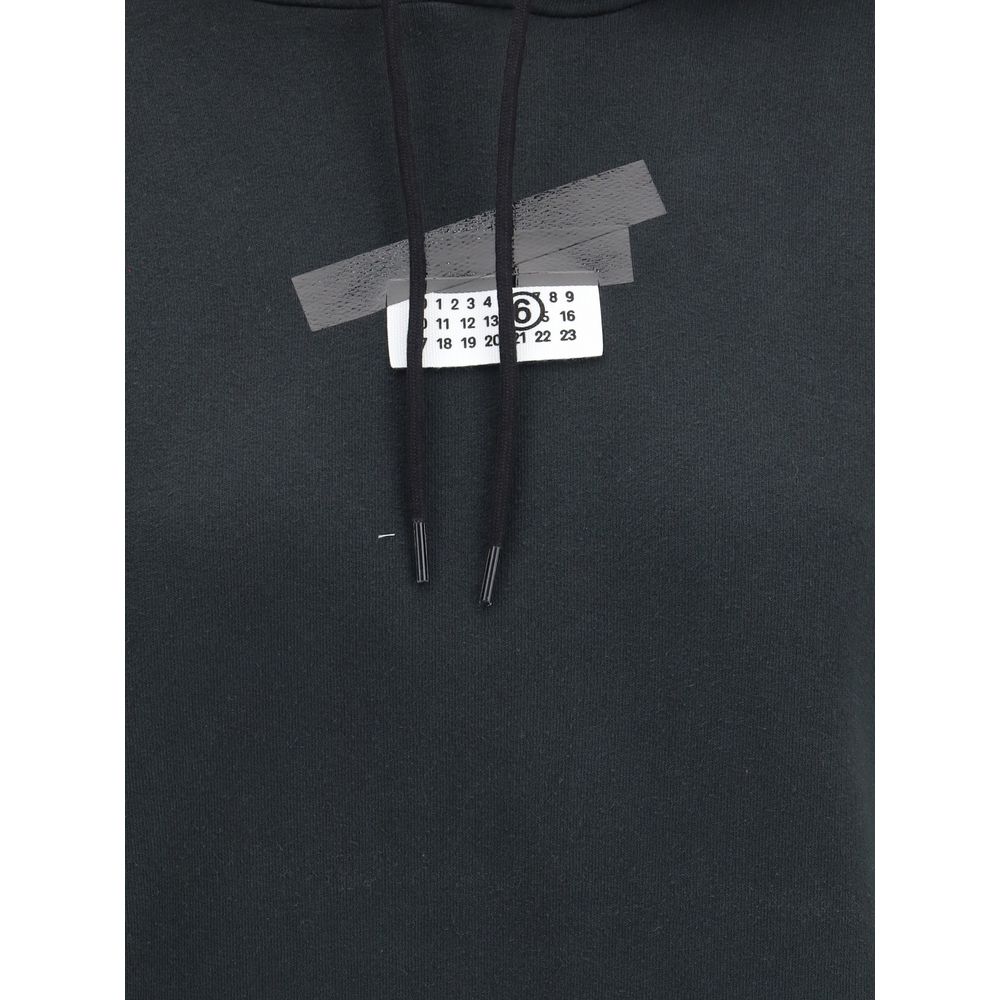 MM6 Sort bomulds-sweatshirt