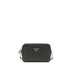 Prada Black Calf Leather Bos Taurus Shoulder Bag