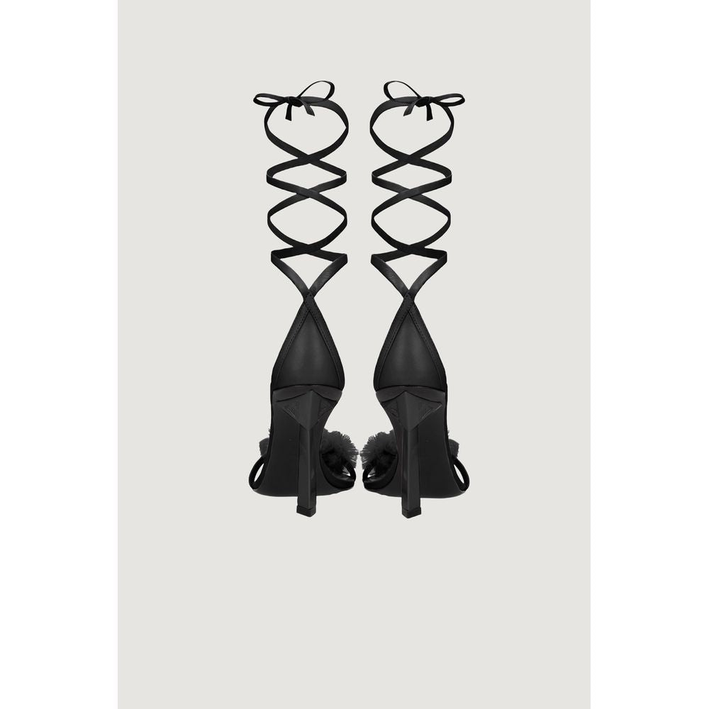 Aniye By sorte læderpumps med høj hæl