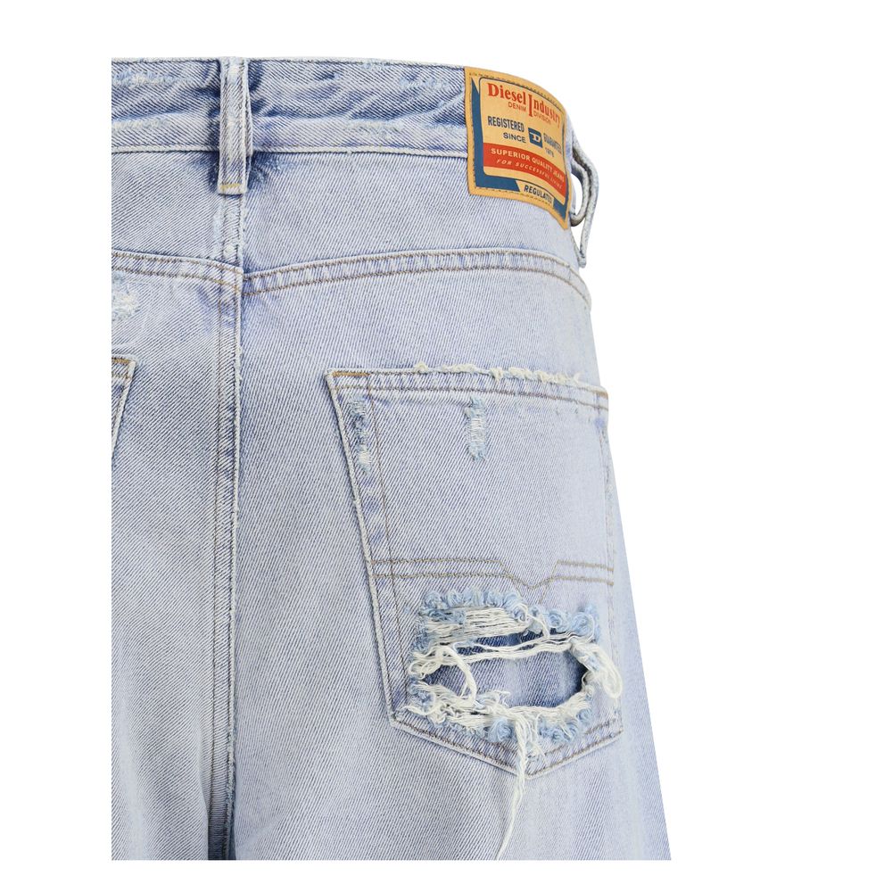 Diesel Lyseblå Bomuld Relaxed Fit Jeans