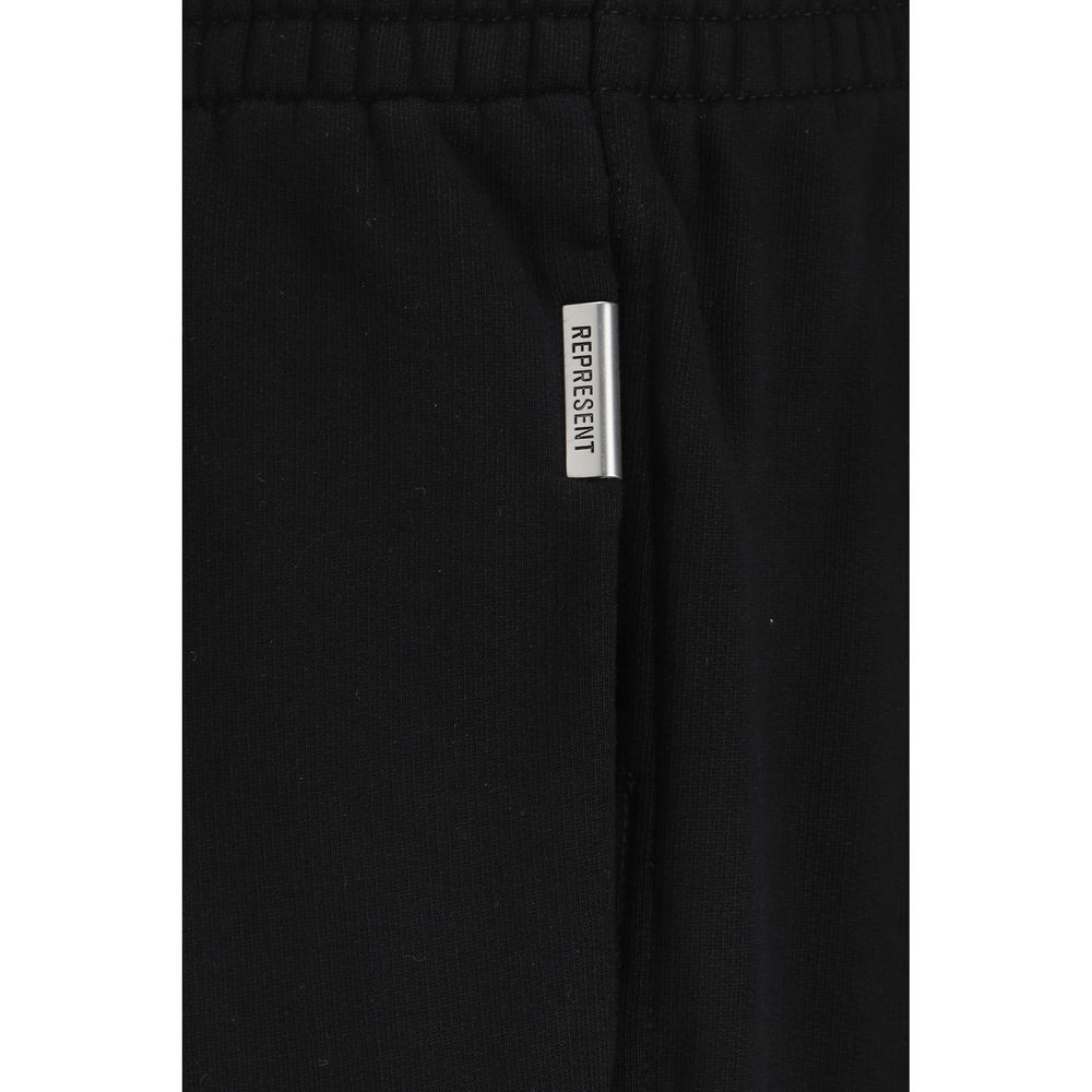 Represent Black Cotton Joggers (Workout Pants)