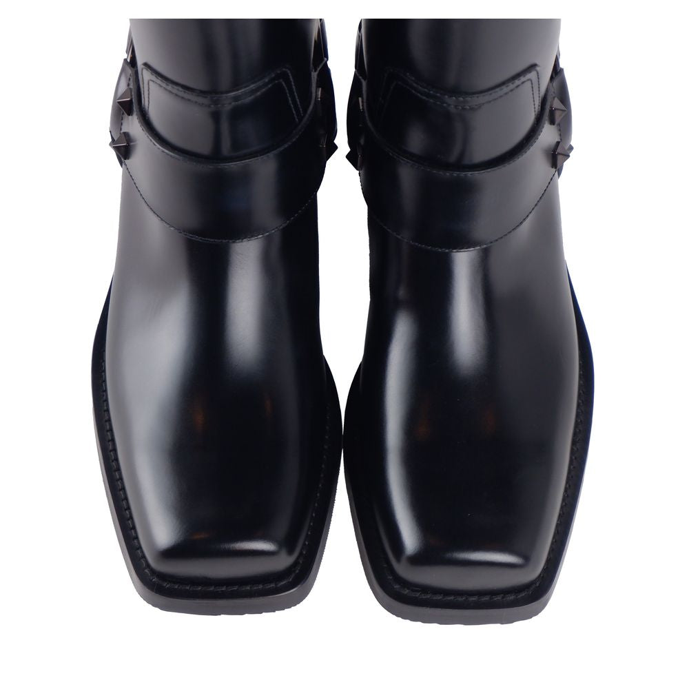Valentino Garavani Nero Calfskin Women Ankle Boot
