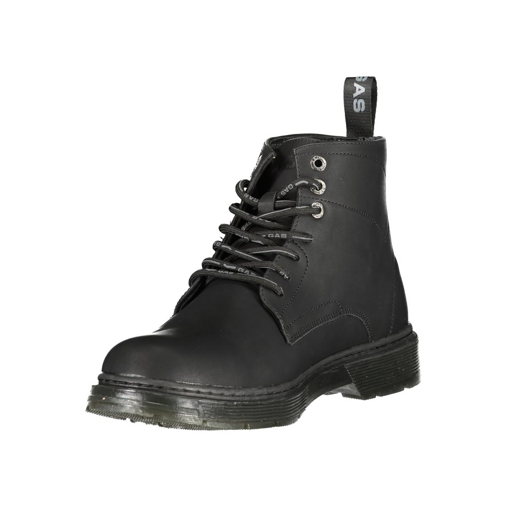 Gas Black Polyurethane Men Ankle Boot