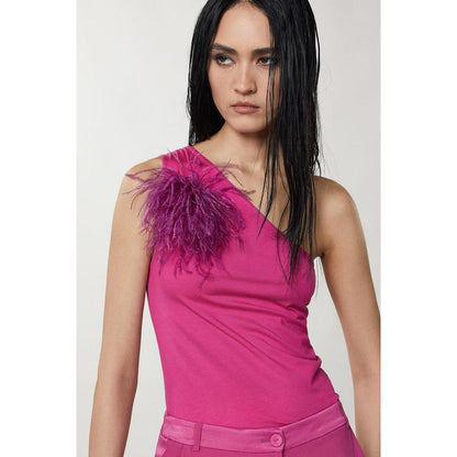 Patrizia Pepe Fuchsia Cotton Tank Tops