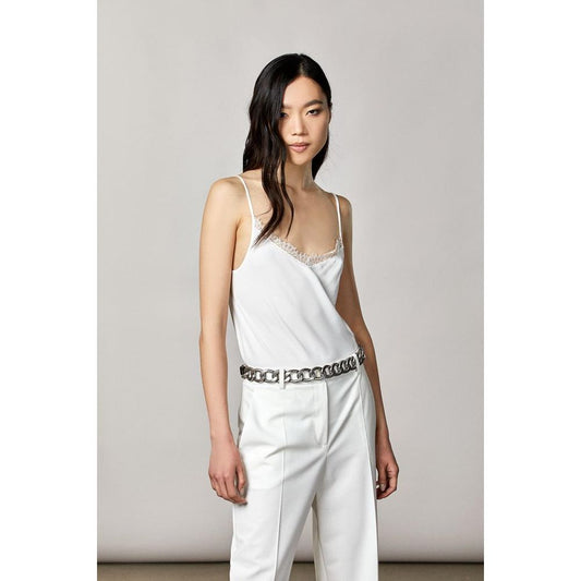 Patrizia Pepe White Viscose Tank Tops