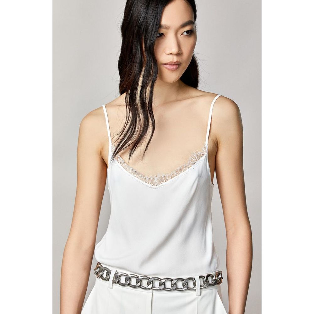 Patrizia Pepe White Viscose Tank Tops