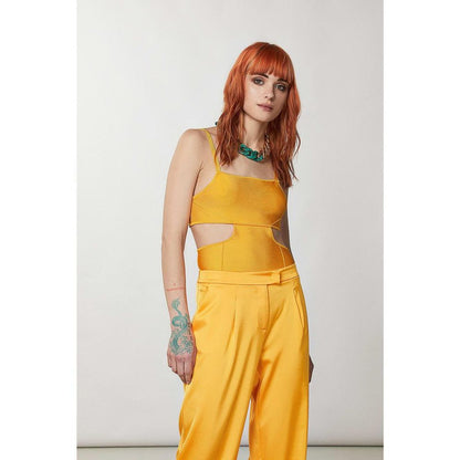 Patrizia Pepe Orange Viscose Tank Tops