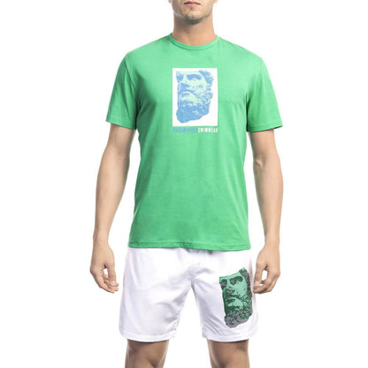 Bikkembergs Green Cotton T-Shirt