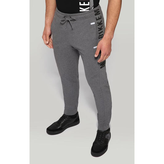 Bikkembergs Gray Cotton Joggers (Workout Pants)