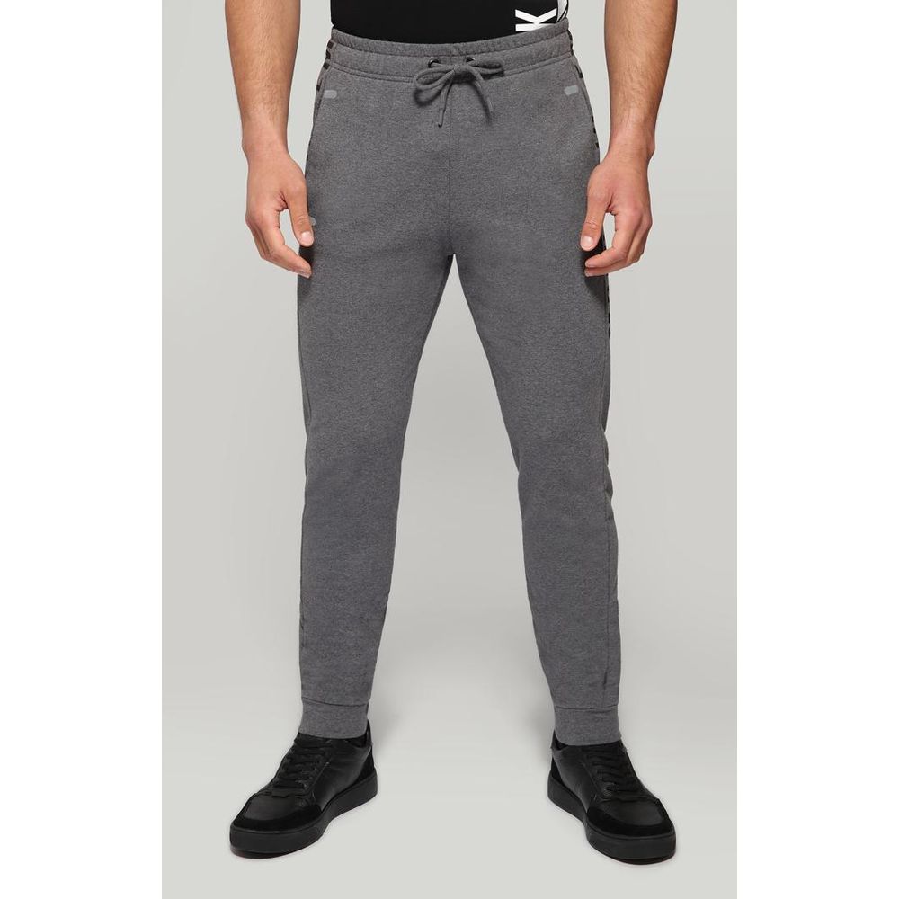 Bikkembergs Gray Cotton Joggers (Workout Pants)