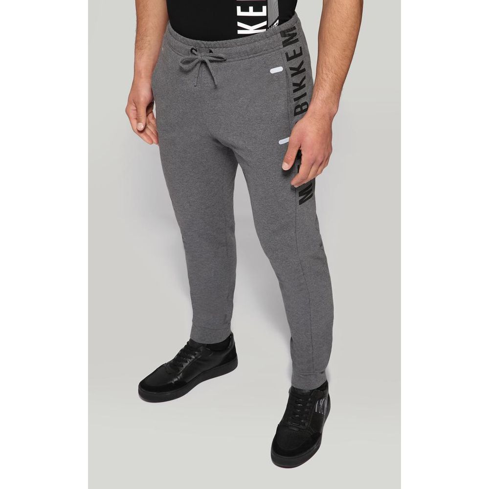 Bikkembergs Gray Cotton Joggers (Workout Pants)