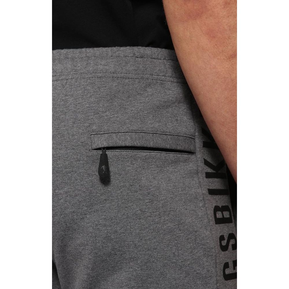Bikkembergs Gray Cotton Joggers (Workout Pants)