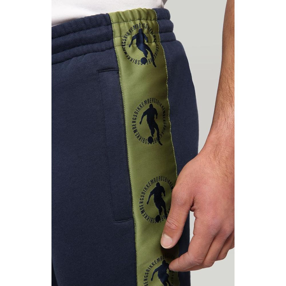 Bikkembergs Blue Cotton Joggers (Workout Pants)