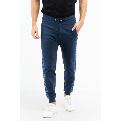 Bikkembergs Blue Cotton Joggers (Workout Pants)