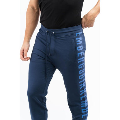 Bikkembergs Blue Cotton Joggers (Workout Pants)
