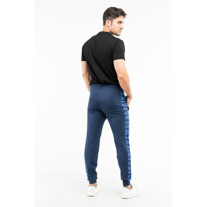 Bikkembergs Blue Cotton Joggers (Workout Pants)