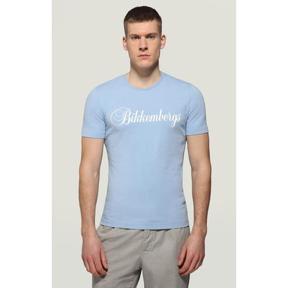 Bikkembergs Light Blue Cotton T-Shirt
