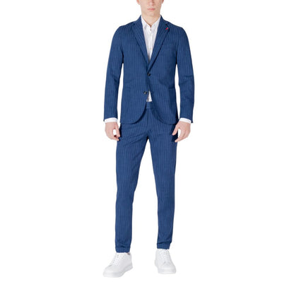 Mulish Blue Cotton Two-Piece Suit