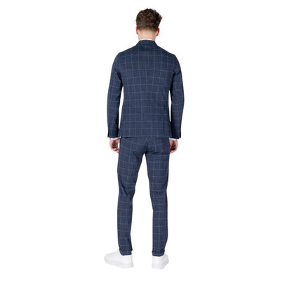 Mulish Blue Cotton Two-Piece Suit