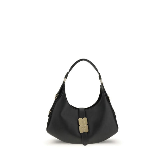 Ganni Black Calf Leather Bos Taurus Shoulder Bag