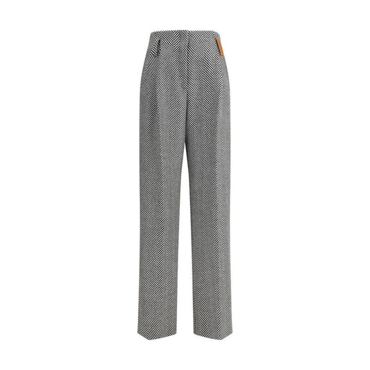 Forte_Forte Multicolor Fleece Wool Casual Pants