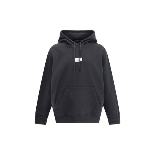 MM6 Black Cotton Sweatshirt