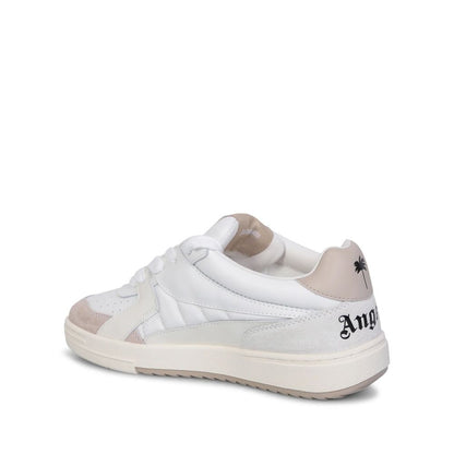 Palm Angels White Calfskin Low Top Sneakers