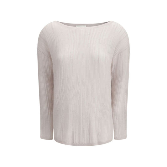 Allude White Cashmere Cashmere Sweater