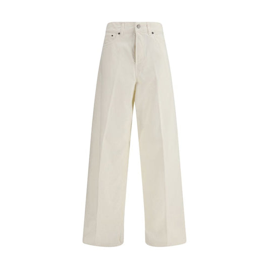 Haikure White Cotton Straight-Leg Jeans