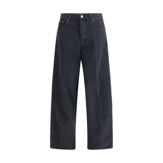 Haikure Black Cotton Straight-Leg Jeans