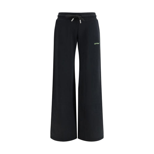 Off-White Black Cotton Casual Pants