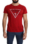 Guess Radiant Red Cotton Stretch T-Shirt